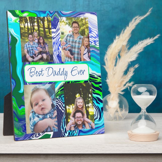Personalized Best Dad Ever Photo  Plaque (Side)