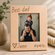 Personalized Best Dad Ever Picture Frame