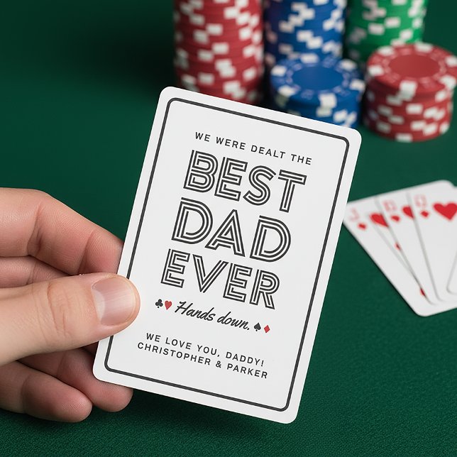 Personalized Best Dad Ever  Poker Cards (Creator Uploaded)