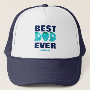 Personalized Best Dad Ever Strawberry Father's Day Trucker Hat