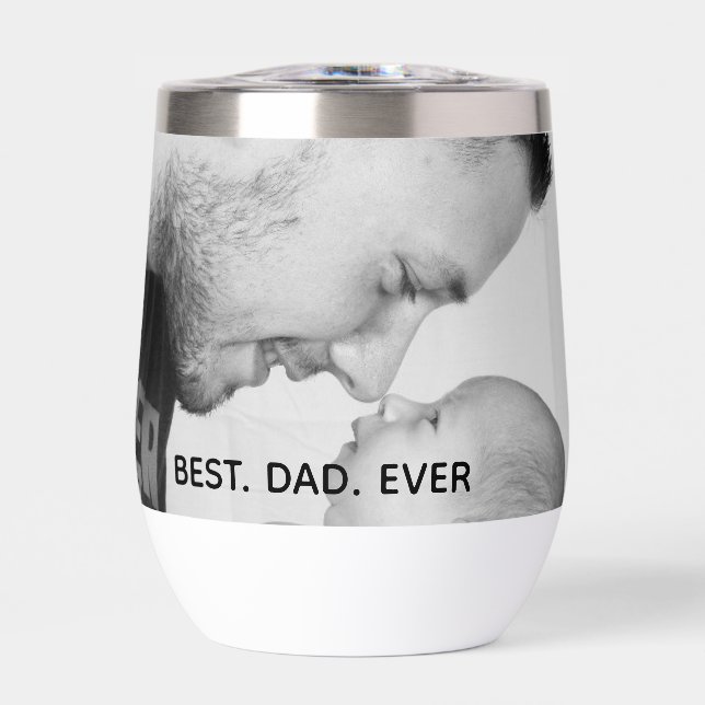 Personalized Best Dad Ever Thermal Wine Tumbler (Front)