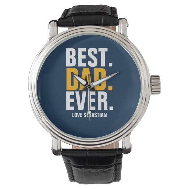 Personalized Best Dad Ever Watch (Front)