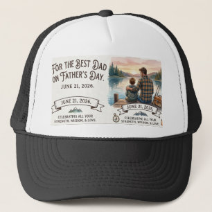 Personalized "Best Dad" Fishing Father's Day Trucker Hat
