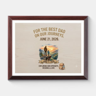 Personalized "Best Dad" Journey & Fatherhood Award Plaque