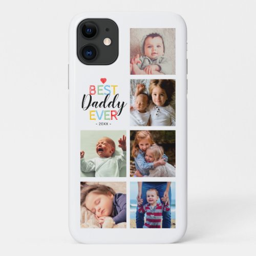 Personalized Best Dad Photo Collage iPhone 11 Case