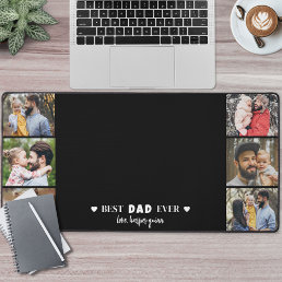 Personalized Best Dad Photo Collage Desk Mat
