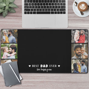Personalized Best Dad Photo Collage Desk Mat