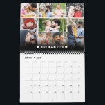 Personalized Best Dad Photo Collage Father Calendar<br><div class="desc">Best Dad Ever Custom Photo Calendar. Celebrate Dad with this personalized photo collage calendar, featuring a clean and modern layout that highlights your favorite memories. A bold black gradient spans the bottom of the cover and each monthly page, with “Best Dad Ever” centered in white text and a small heart...</div>