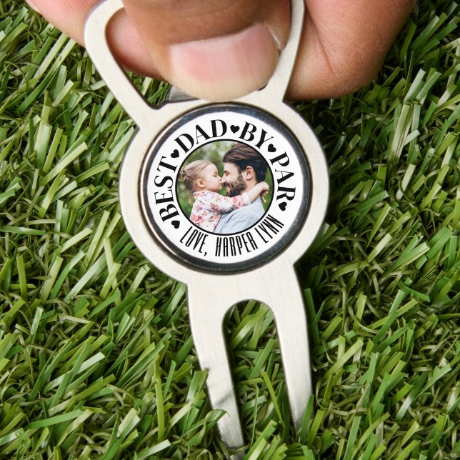 Personalized Best Dad Photo Divot Tool (Personalized Best Dad By Par Photo divot tool)