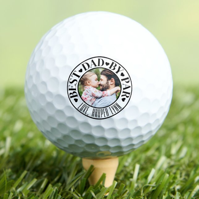 Personalized Best Dad Photo Golf Balls (Personalized Best Dad By Par Golf Balls)