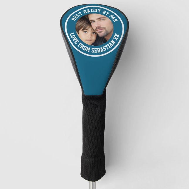 Personalized Best Daddy By Par Fathers Day Golf Head Cover (Front)