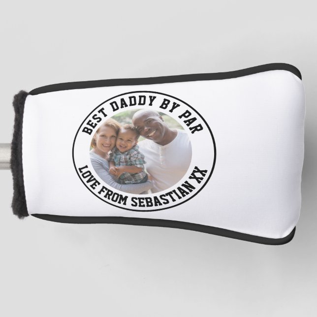 Personalized Best Daddy By Par Fathers Day Golf Head Cover (Front)