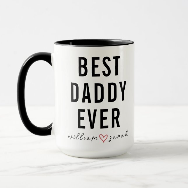 Personalized Best Daddy Ever | Custom Father’s Day Mug (Left)