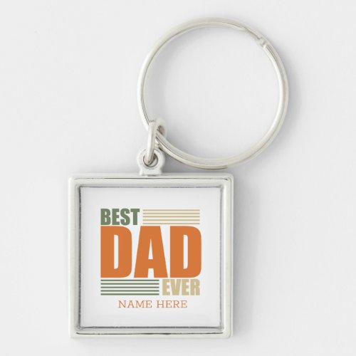 Personalized best Daddy ever Keychain