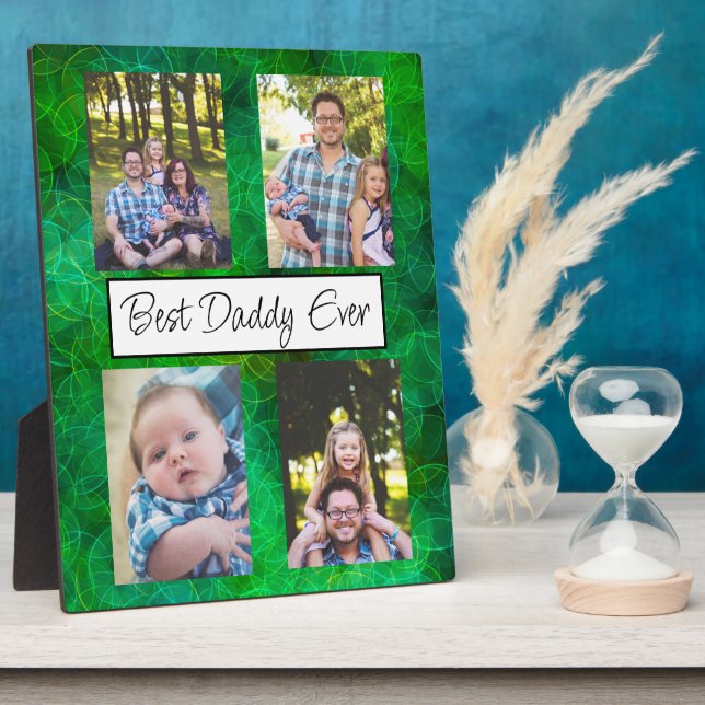 Personalized Best Daddy Ever Photo  Plaque (Side)
