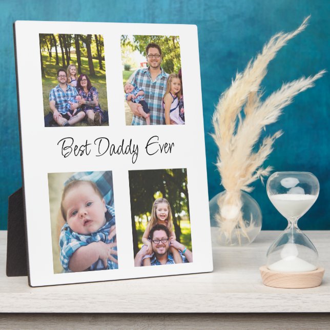 Personalized Best Daddy Ever Photo  Plaque (Side)