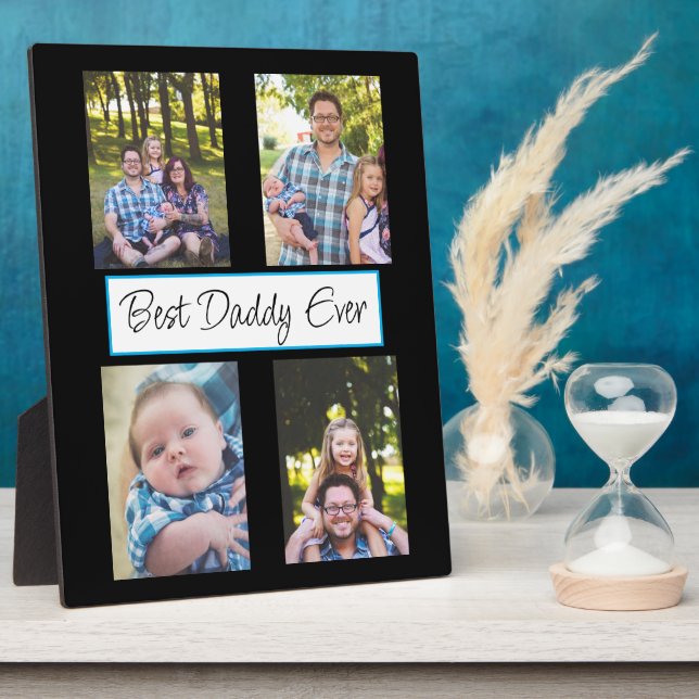 Personalized Best Daddy Ever Photo  Plaque (Side)