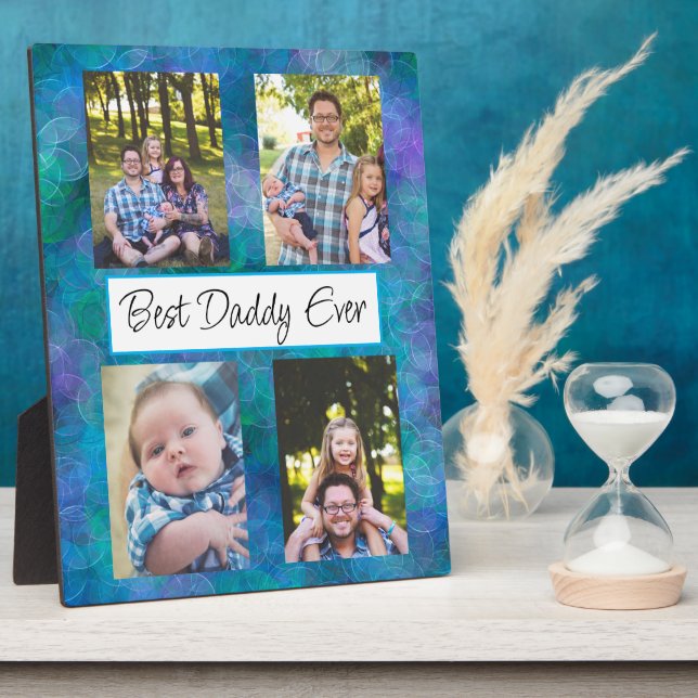 Personalized Best Daddy Ever Photo  Plaque (Side)