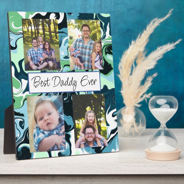 Personalized Best Daddy Ever Photo  Plaque (Side)