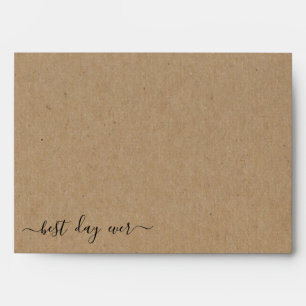 Personalized Best Day Ever Kraft Paper Background Envelope