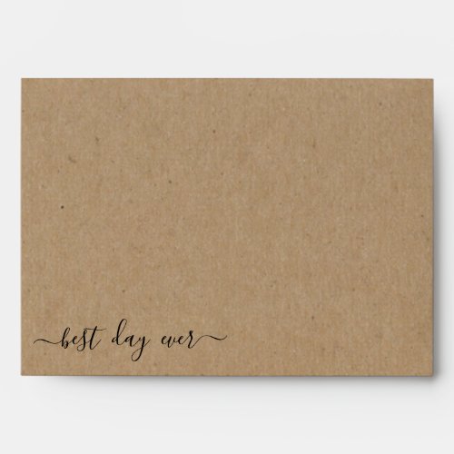 Personalized Best Day Ever Kraft Paper Background Envelope