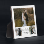 Personalized Best Day Ever Photo plaque with easel<br><div class="desc">Modern and elegant design printed Personalized Best Day Ever 3 Photo Collage plaque with easel that can be customized with your text. Check out the Graphic Art Design store for other products that match this design!</div>