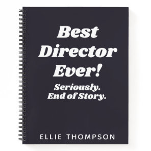 Personalized Best Director Quote Theater Drama  Notebook