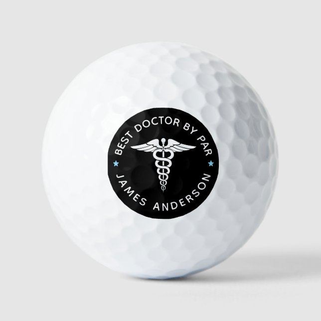 Personalized "Best Doctor by Par" Golf Balls (Front)