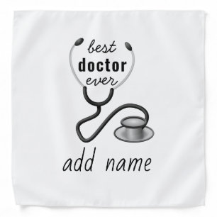 Personalized Best Doctor Ever Thank You Physician Bandana