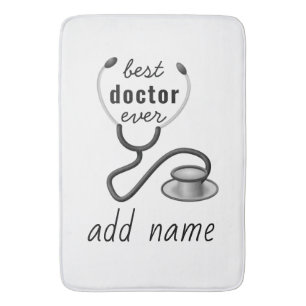 Personalized Best Doctor Ever Thank You Physician Bath Mat