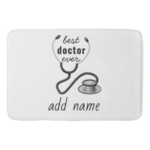 Personalized Best Doctor Ever Thank You Physician Bath Mat