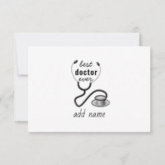 Personalized Best Doctor Ever Thank You Physician Card