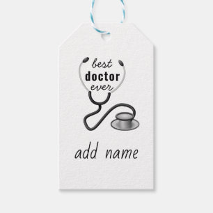 Personalized Best Doctor Ever Thank You Physician Gift Tags