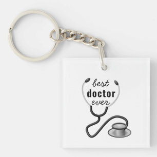 Personalized Best Doctor Ever Thank You Physician Keychain