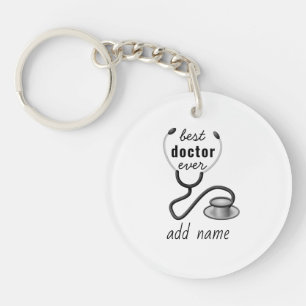 Personalized Best Doctor Ever Thank You Physician Keychain