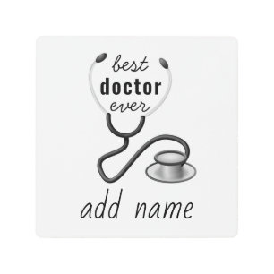 Personalized Best Doctor Ever Thank You Physician Metal Print