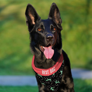 Personalized Best Dog Christmas Seamless Pattern Pet Bandana Collar