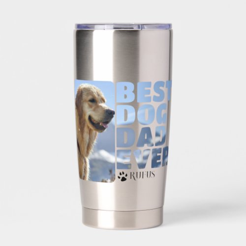 Personalized best dog dad ever insulated tumbler