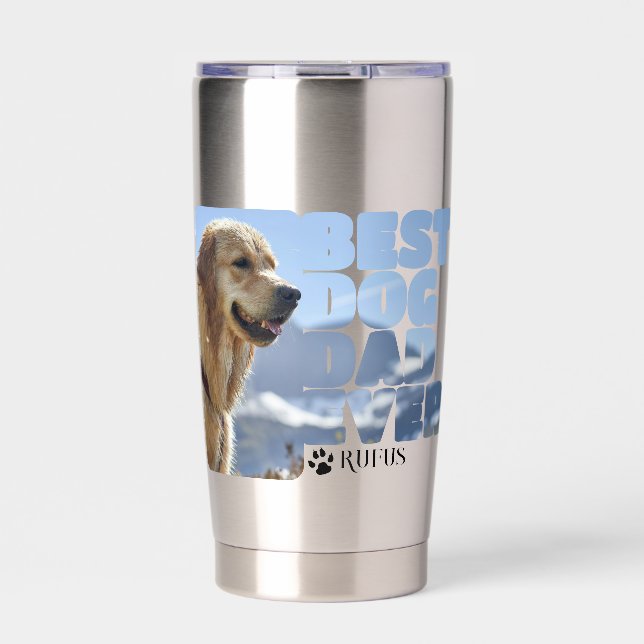 Personalized best dog dad ever insulated tumbler (Front)