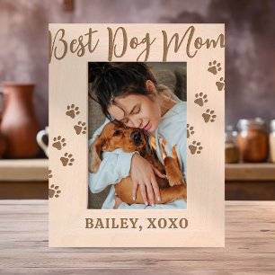 Personalized Best Dog Mom Engraved Frames