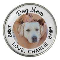 Personalized Best Dog Mom Ever Custom Photo Golf Ball Marker