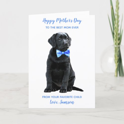 Personalized Best Dog Mom Ever Mothers Day Holiday Card
