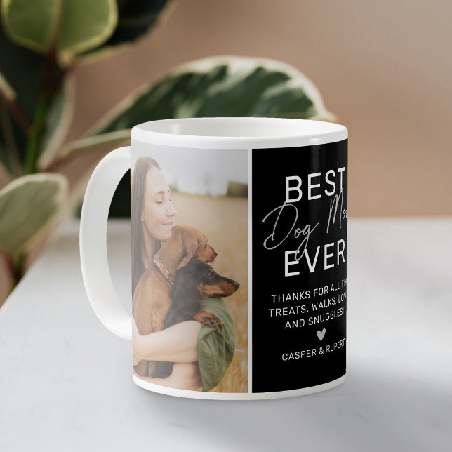 Personalized “Best Dog Mom Ever” Photo Coffee Mug (Creator Uploaded)