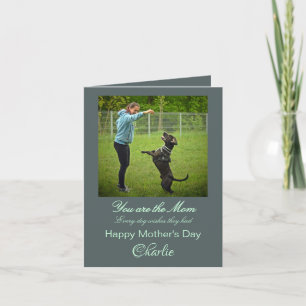 personalized best dog mom greeting card