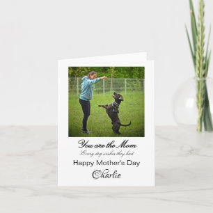 personalized best dog mom greeting card