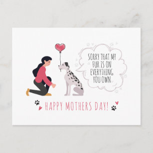 Personalized Best Dog Mom Mothers Day Holiday Card