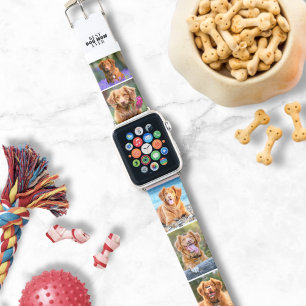 Personalized Best Dog Mom Photo Collage Apple Watch Band