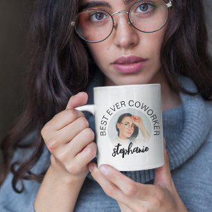 Personalized Best Ever Coworker   Photo Coffee Mug