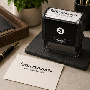 Personalized Best Father Ever Name Self-i Self-inking Stamp