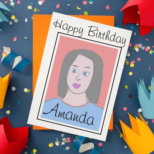 Personalized Best Friend Avatar Birthday  Card